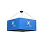 8' overhead hanging cube light box sign with LED lighting