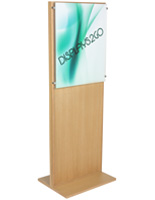Freestanding Oak Poster Stand for Trade Shows