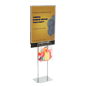 Metal Silver Sign Stand with Sweepstakes Box