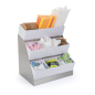 Packet & Condiment Organizer, 9 Compartments, Tabletop - Stainless Steel - Image 6