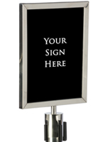Silver 11” x 14” Stanchion Sign Holder