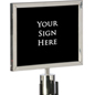 QueuePole.Economy 14 x 11 Stanchion Sign Frame, Slide-in Design, Landscape - Silver - Image 6