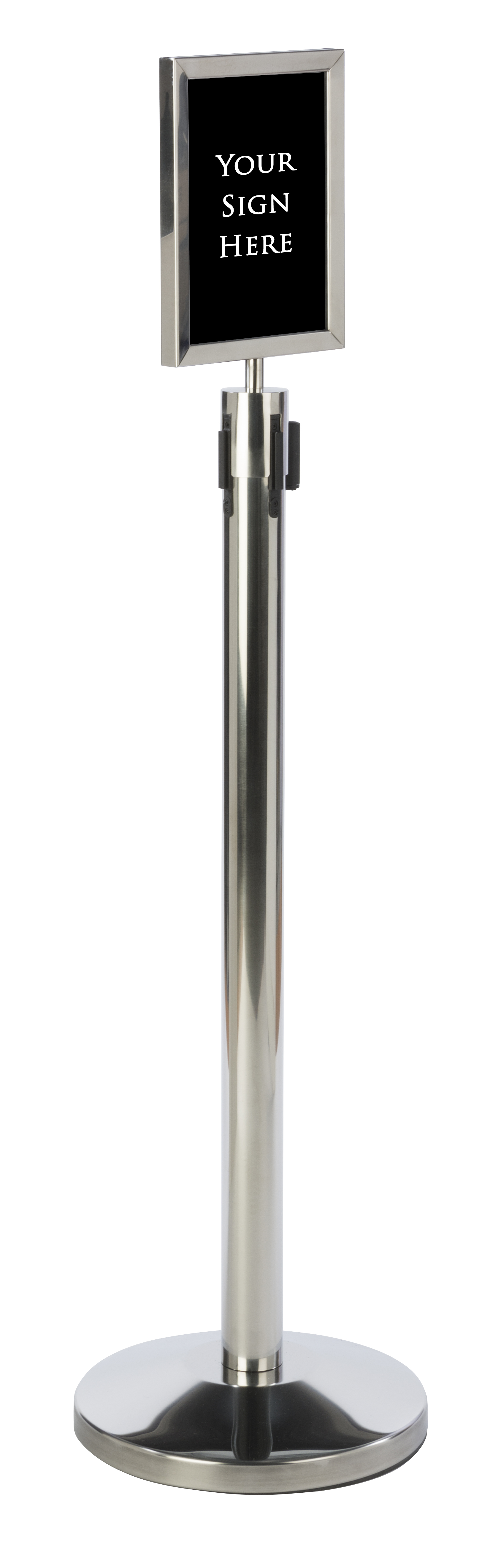 QueuePole.Economy 8.5 x 11 Stanchion Frame, Slide-in Design, Portrait - Silver - Image 4