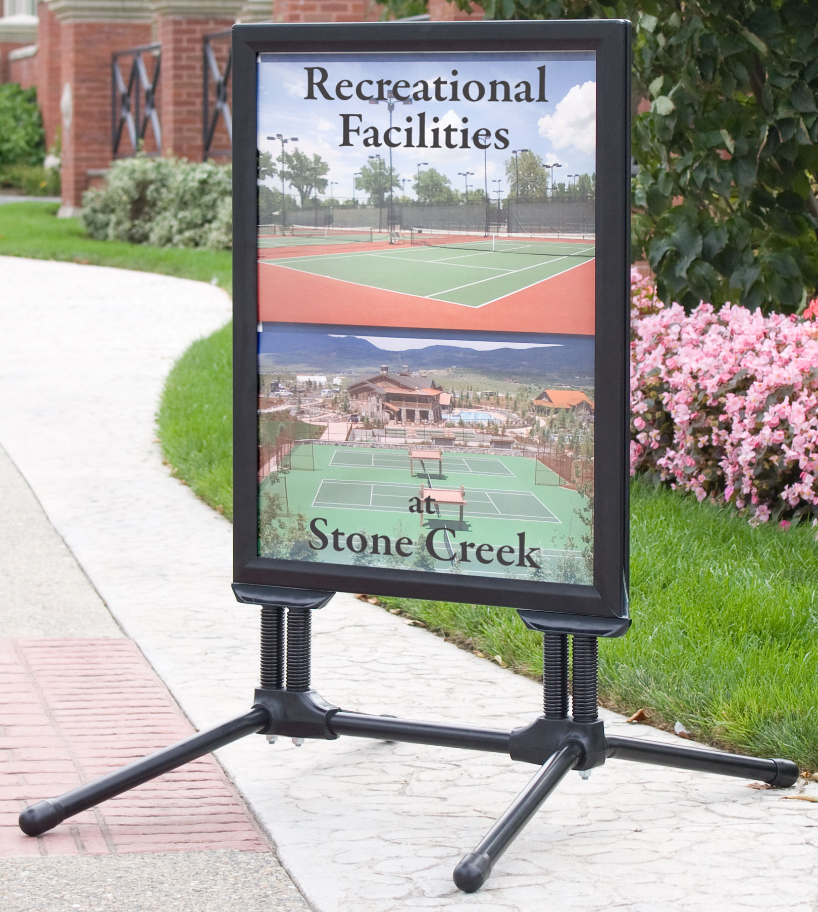 Transortable Poster Sign Pavement Sign | Wind Resistant Double-Sided Poster Stand | Displays2Go