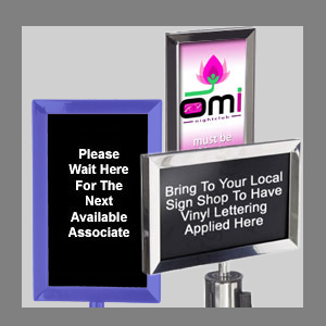 stanchion message signs