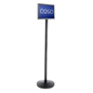 Black Stanchion with Sign Frame 