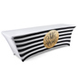 8' black and gold holiday stretch table cover feliz navidad