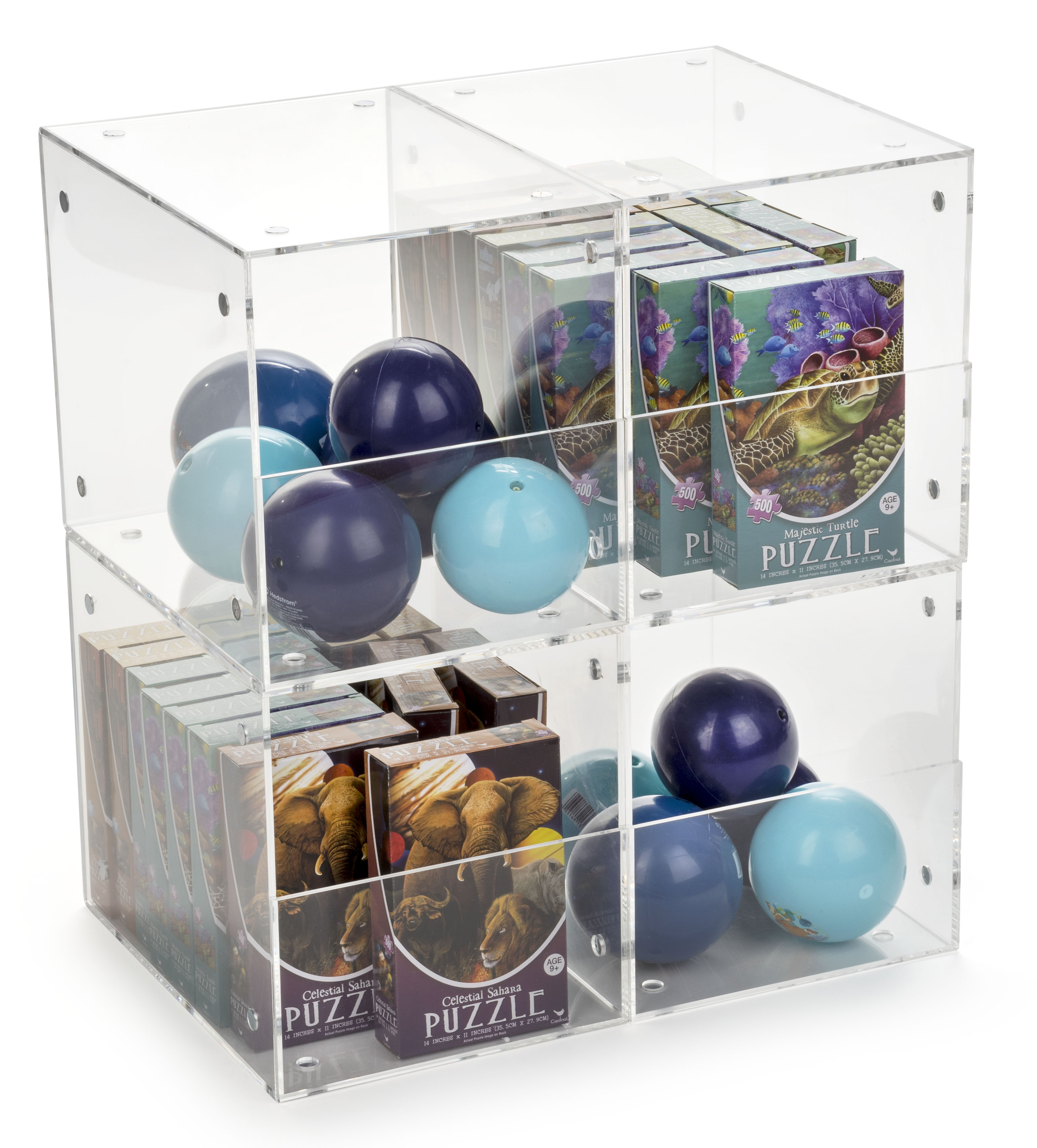 Set of 4 Plastic Display Containers | Stackable | Displays2Go