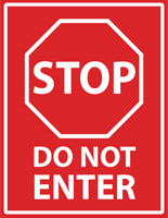 Stop Sign Do Not Enter 
