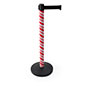 Seasonal cover for stanchion with festive design