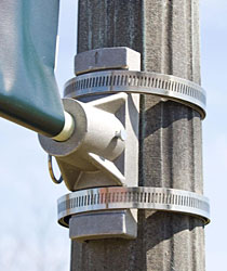 Street pole banner hardware