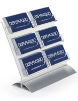 6 Pocket Business Card Holder with Metal Base