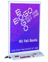 8.5 x 11 Sign Display with Personalized Base in 1-Color Vinyl