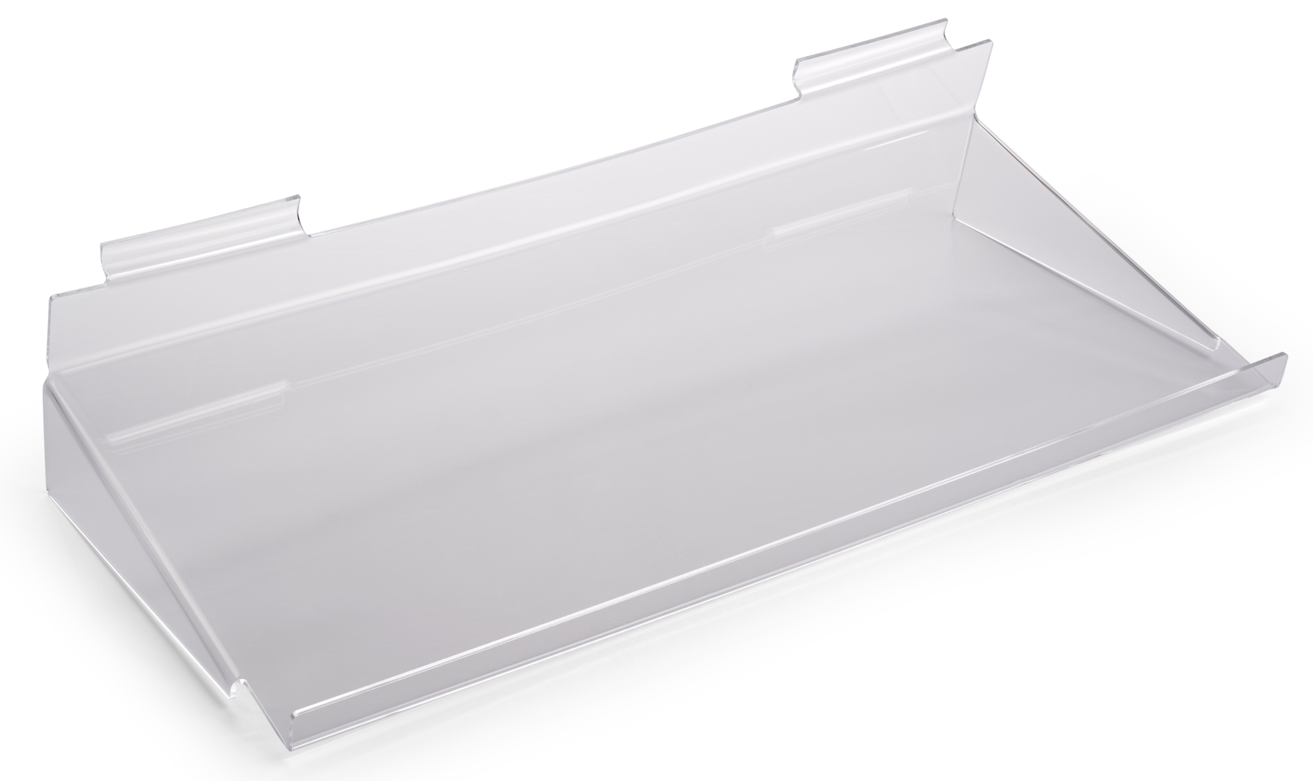 22 x 10 Slatwall Shelf - Clear Acrylic - Image 2