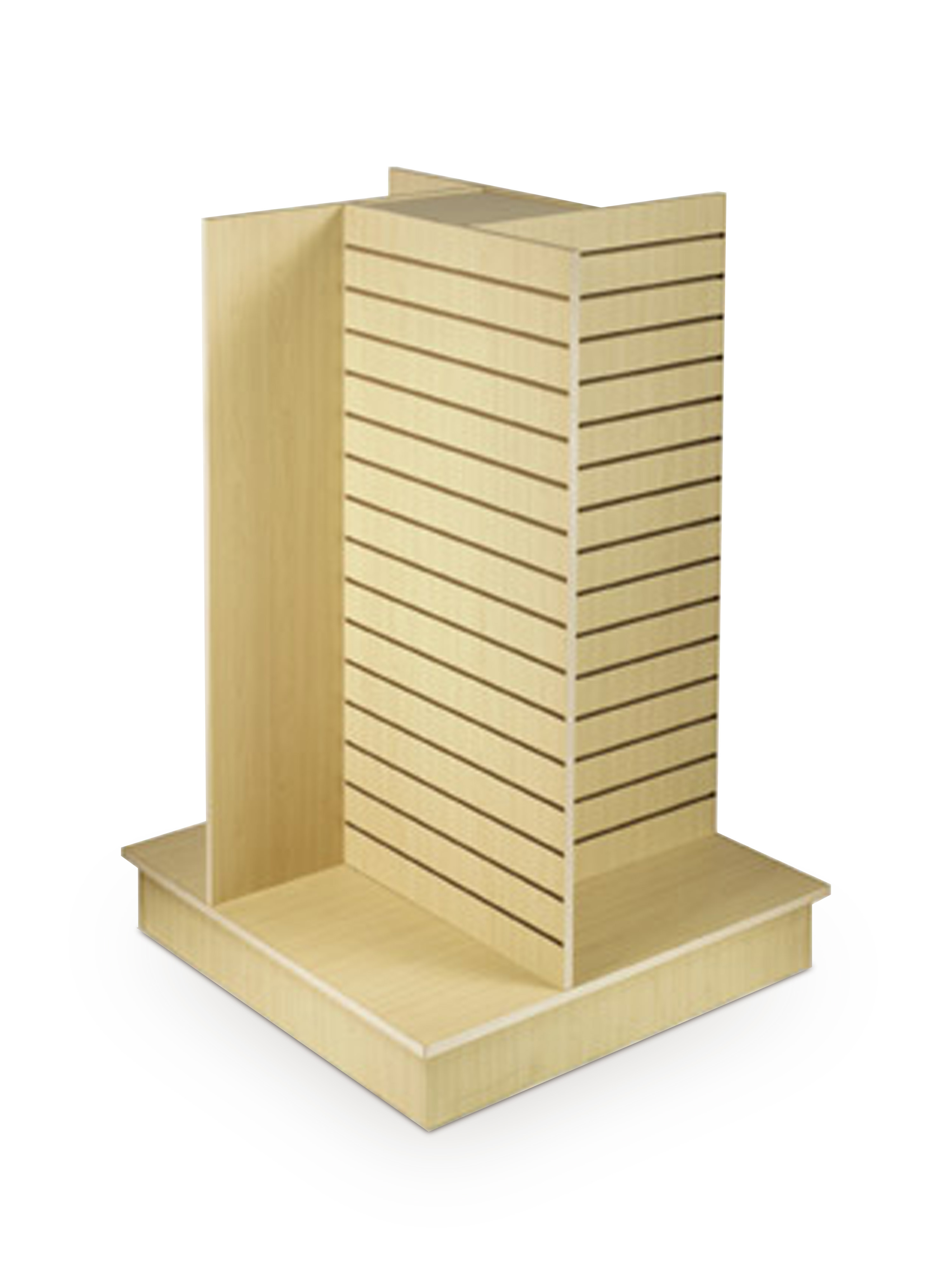 Maple Slatwall Gondola Floor Standing with (4) Walls
