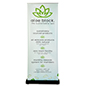 Custom printed swap-out retractable banner with stay flat vinyl graphic panel