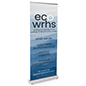 Custom printed swap-out retractable banner with powder coated finish
