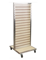 thumbnail image 2 of 2-Sided Slatwall Counter Spinner Display Rack – Maple, 12x12x24, FixtureDisplays 15592 2 of 6