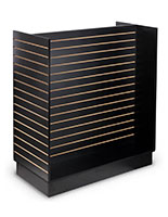 H-unit slatwall gondola is compatible with standard slatwall accessories