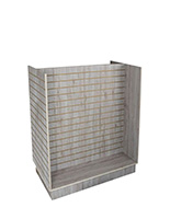 H-unit slatwall gondola display with 4 sided slatwall design