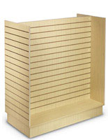 H-unit slatwall gondola features six sides of merchandising capacity
