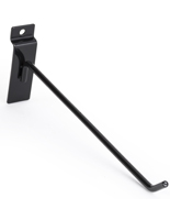 Slatwall 10" Black Peg Hook Hanger with 30° Angled Tip