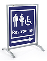 T-Frame 22x28 custom metal sidewalk swinger sign