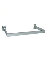 Slatwall U-shaped hangrail in chrome or black