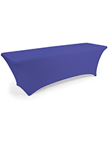 Royal blue fitted spandex table covers