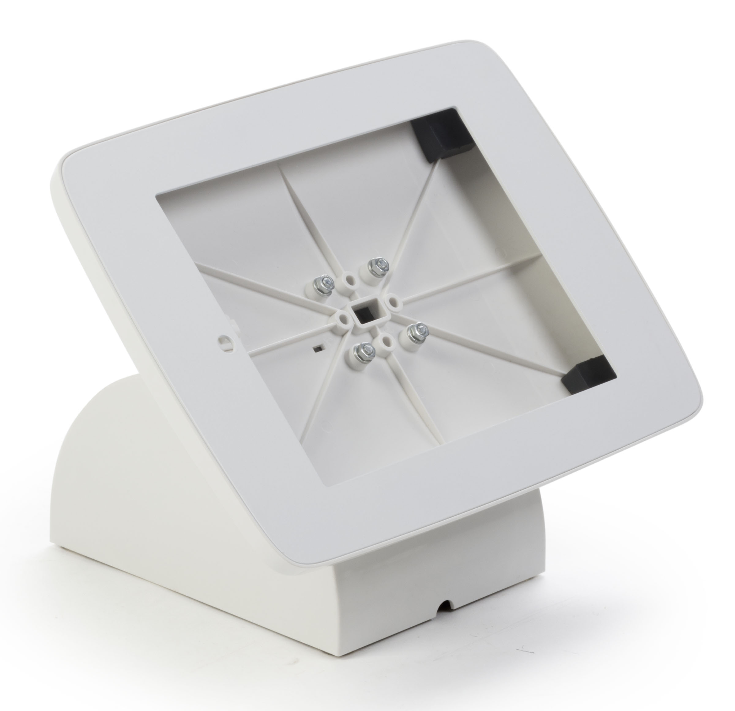 iPad Counter Stand w/ Flip Screen Share, Locked Enclosure, Hidden Home Button - Image 2