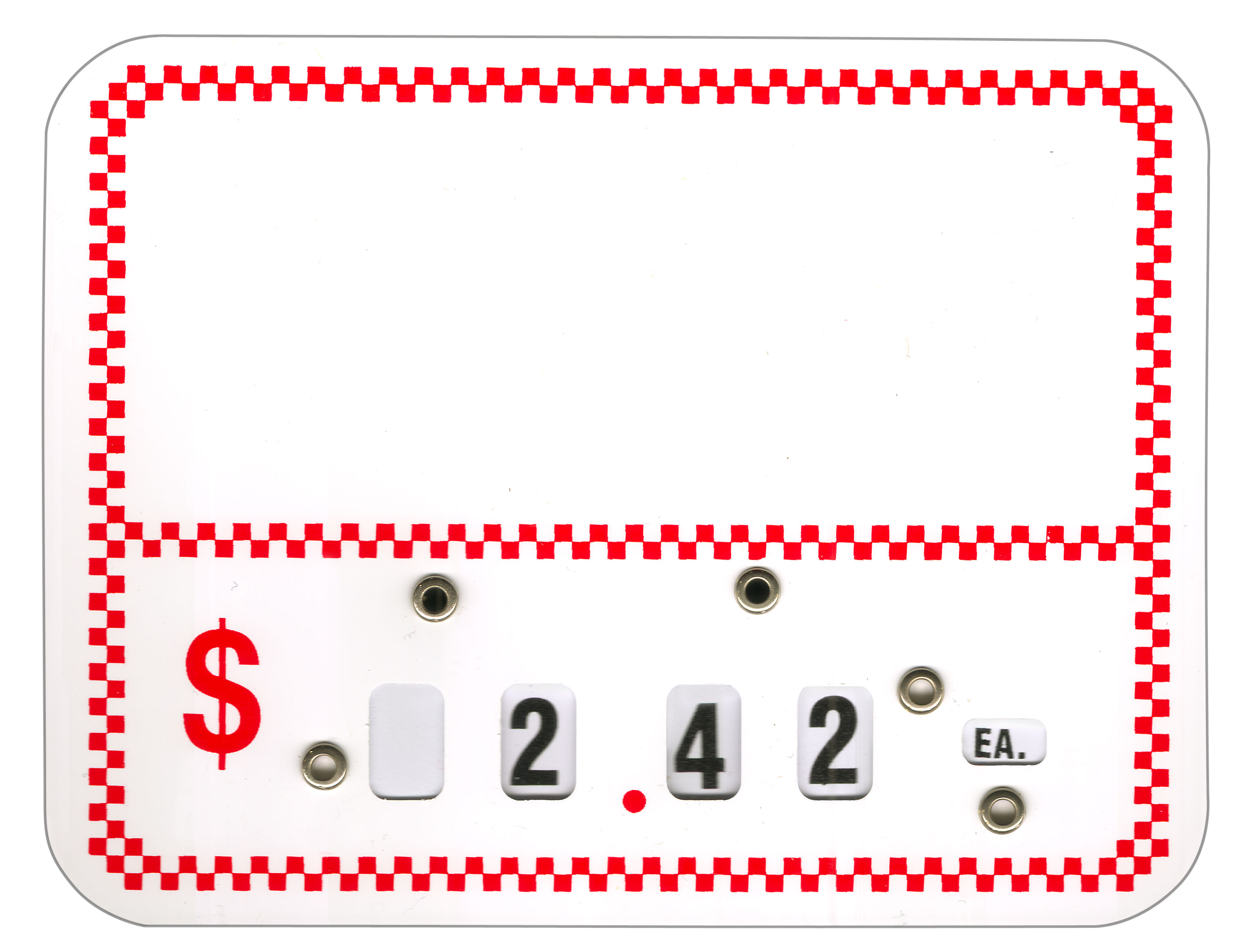 Adjustable Butcher Tag | Number Wheel & Write-On Display | Displays2Go