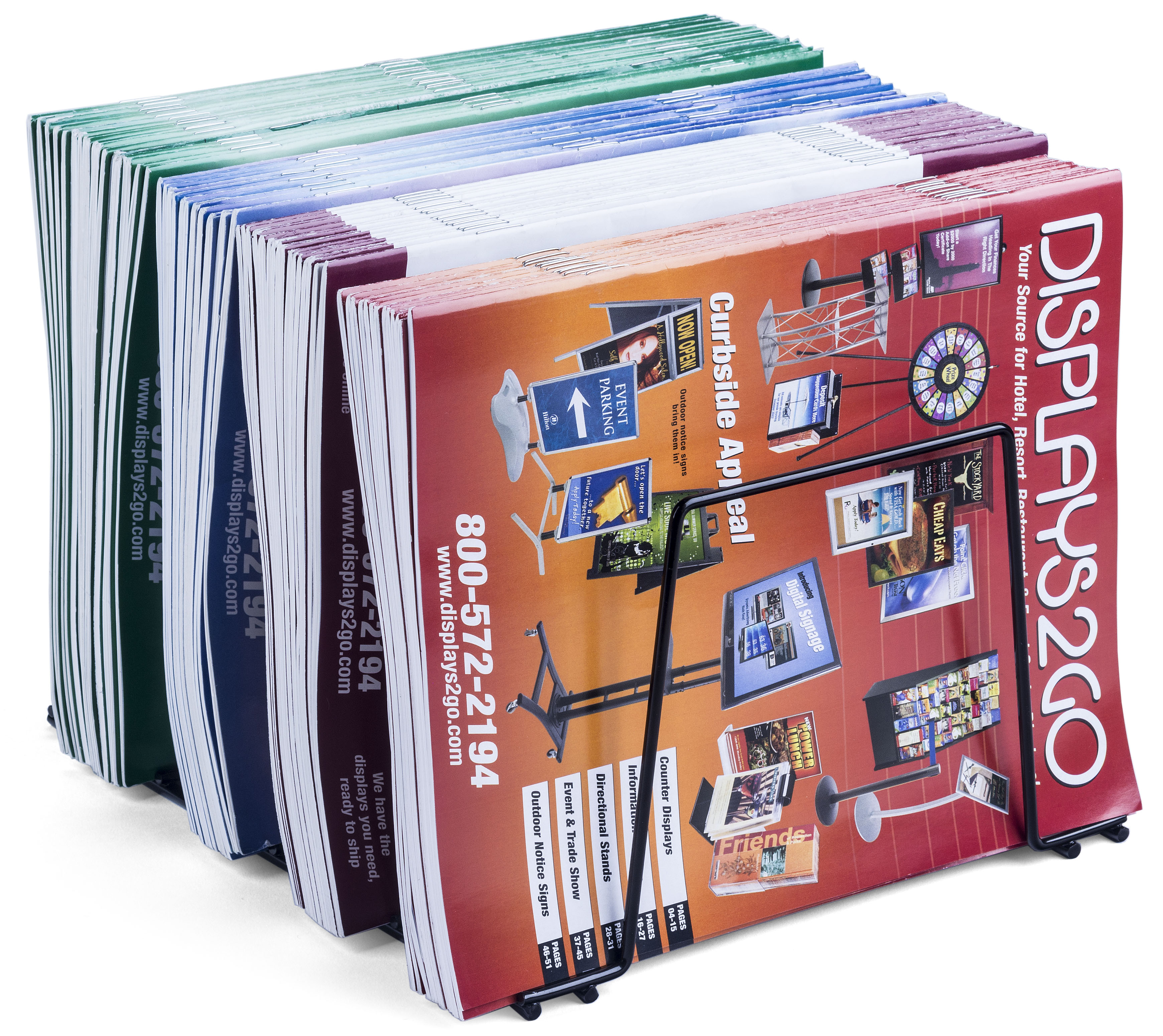 Wire Magazine Sales Rack | Holds 12” Items | Displays2Go