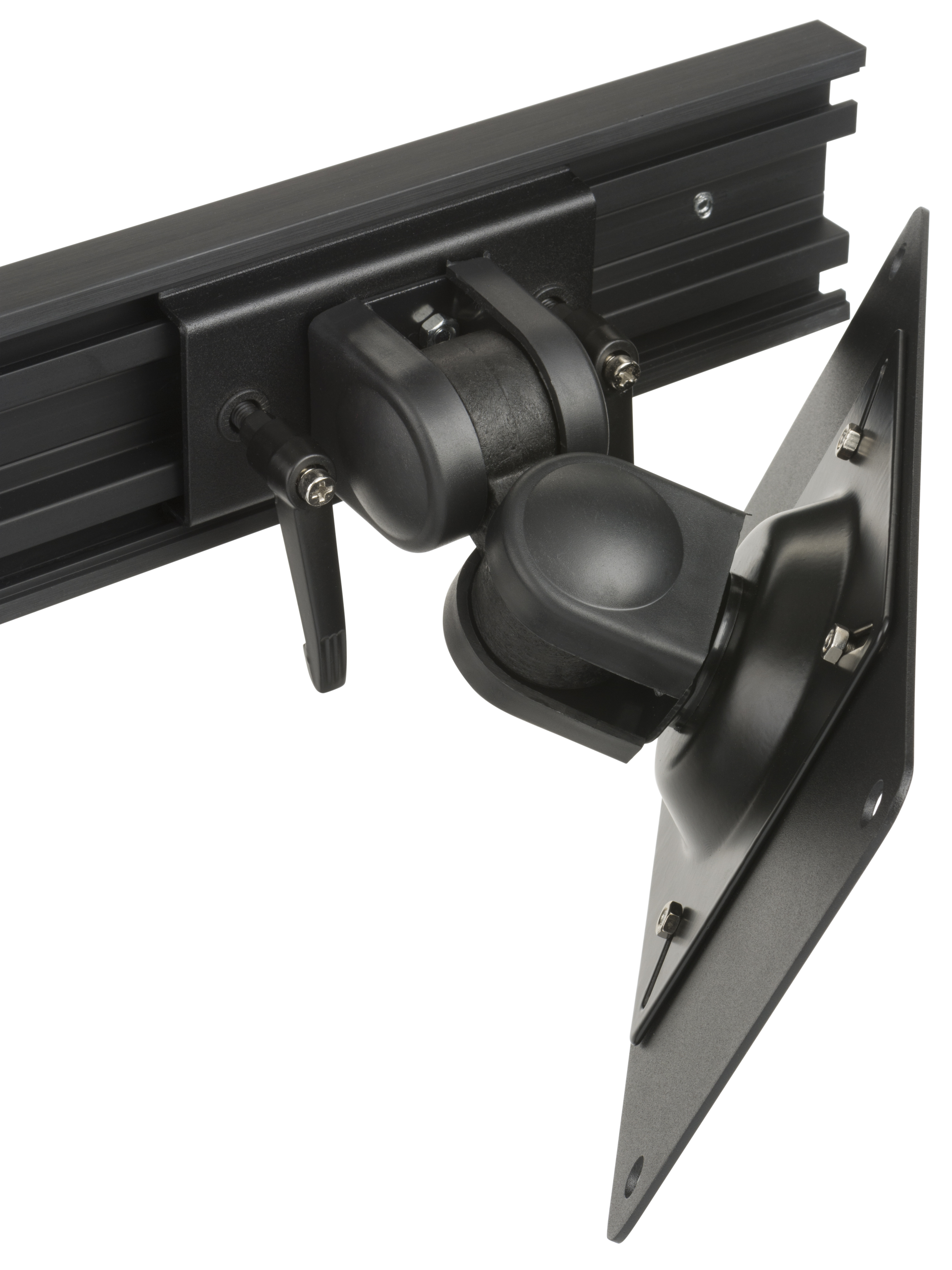 Desktop Dual Monitor Stand for 10"-32” Screens, Adjustable Height - Black - Image 5