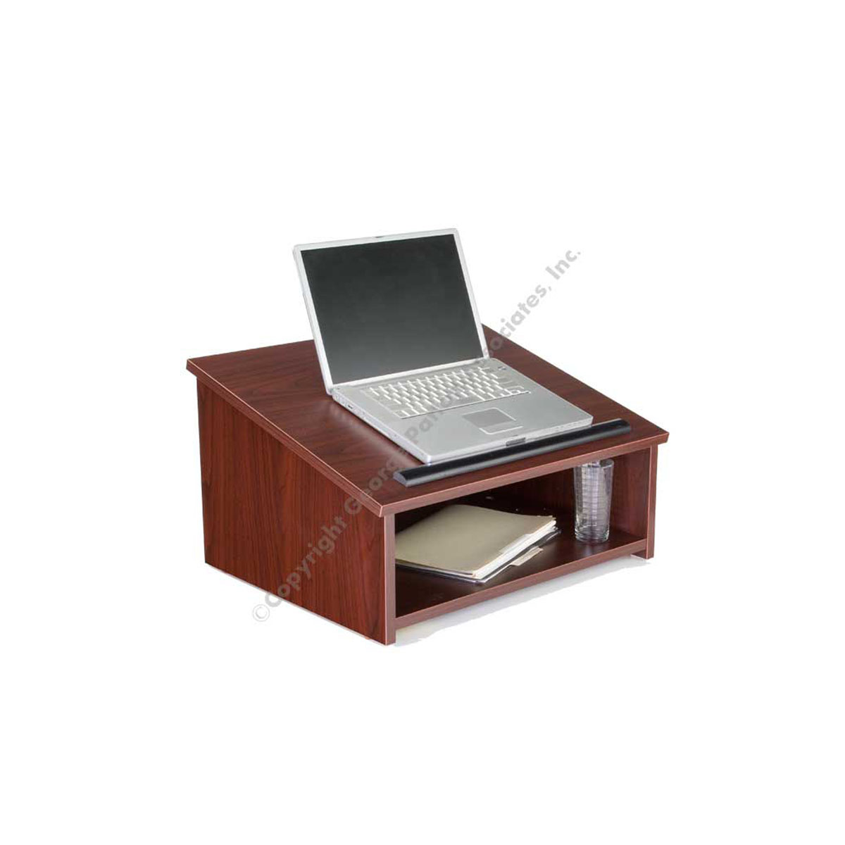 Table Lectern | Mahogany Countertop Podium | Displays2Go