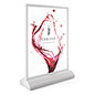 Tabletop LED sign holder is double-sided