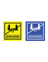 Multiple Colored no seating bilingual table top sticker