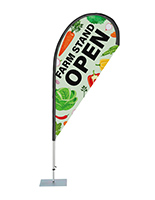 Custom Teardrop Flag with 6' Banner