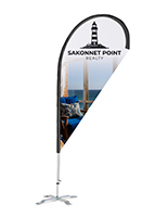 Outdoor Teardrop Flag with 6'h banner