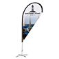 Double-Sided Replacement Flag for TDFKIT Teardrop Advertising Flags is custom printed with your artwork