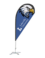 Teardrop Advertising Flag includes 6'h banner