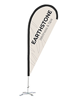 Outdoor Teardrop Flag features 8' banner