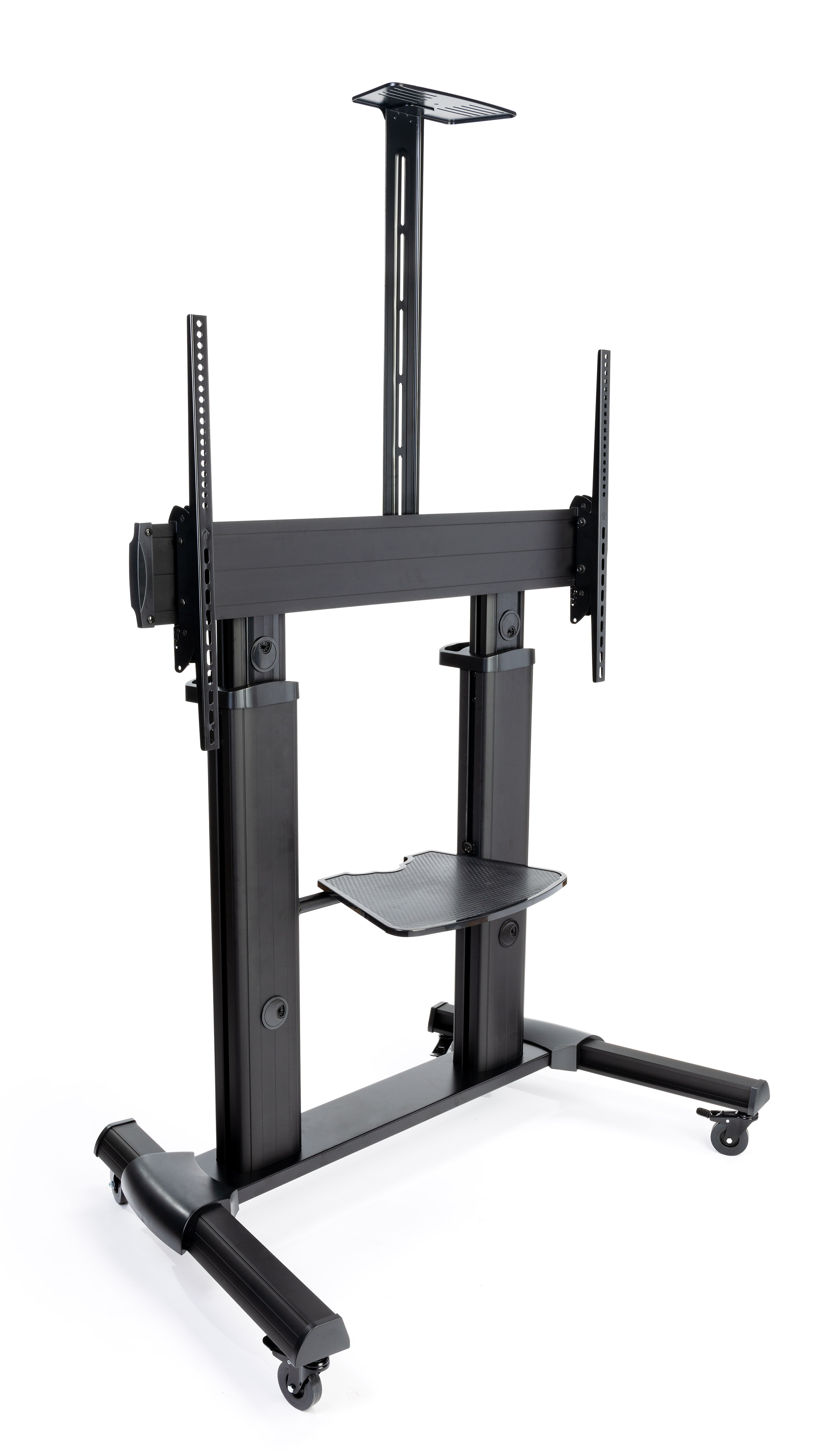 TV Stand with Camera Tray and AV Shelf, Wheels - Image 2