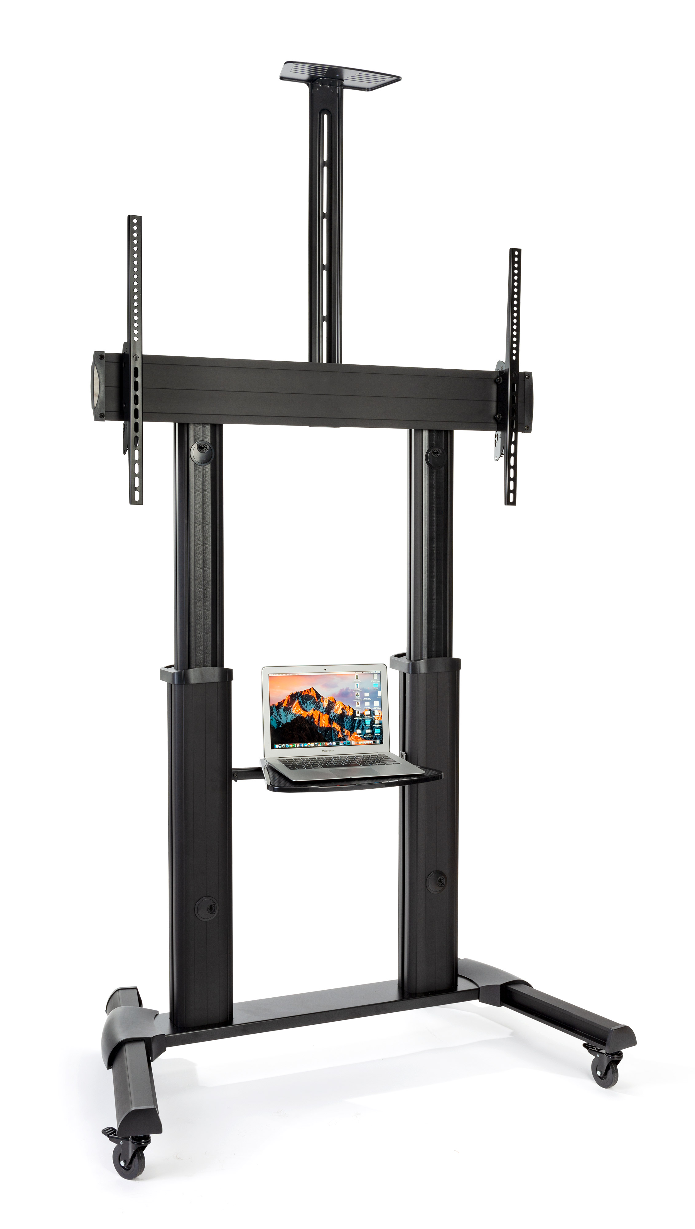 TV Stand with Camera Tray and AV Shelf, Wheels - Image 3
