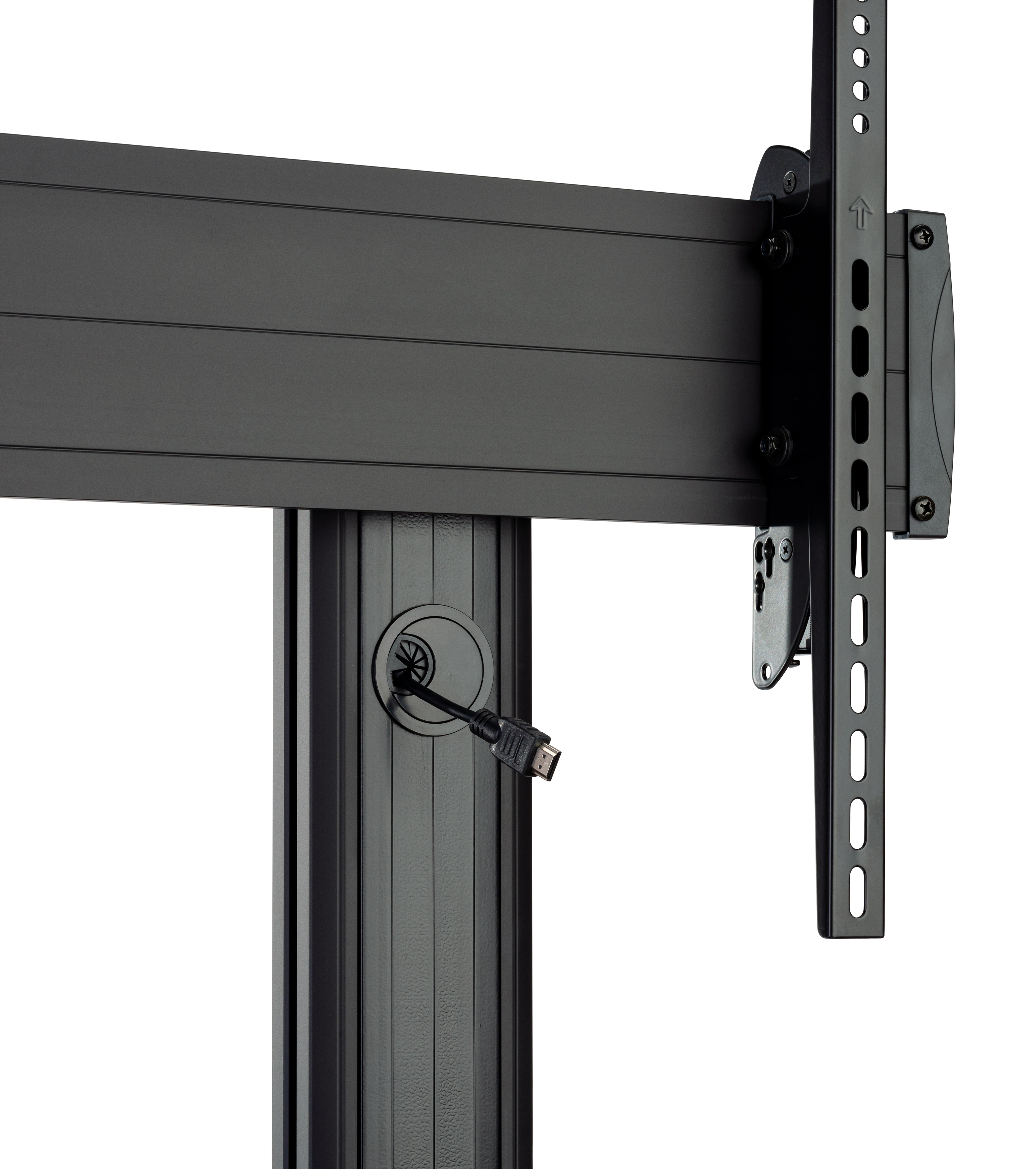 TV Stand with Camera Tray and AV Shelf, Wheels - Image 7
