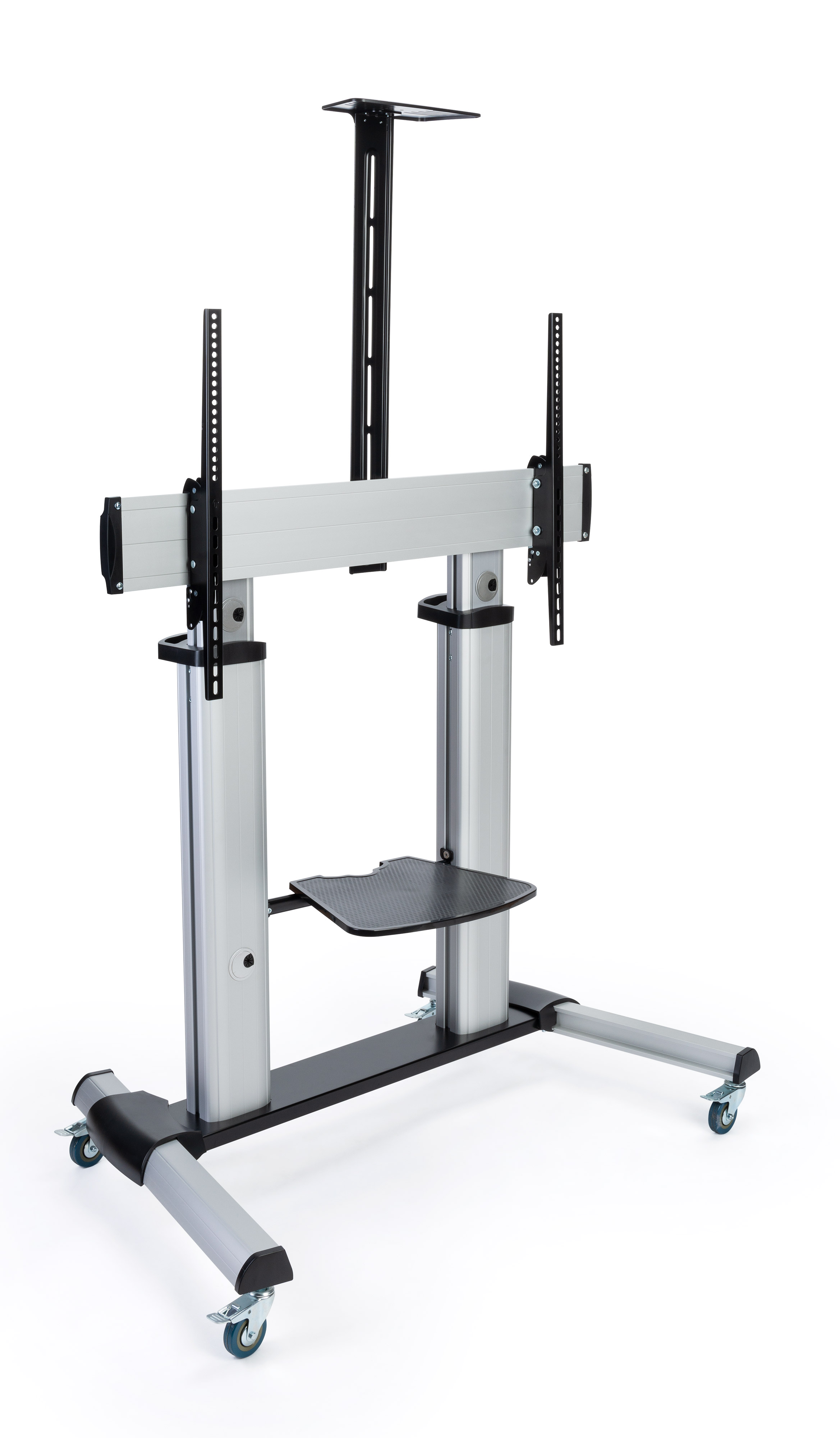モニター台 Heavy duty Monitor/TV stand with tray Heavy Duty Portable TV Stand, Height Adjustable, 60-100 inch