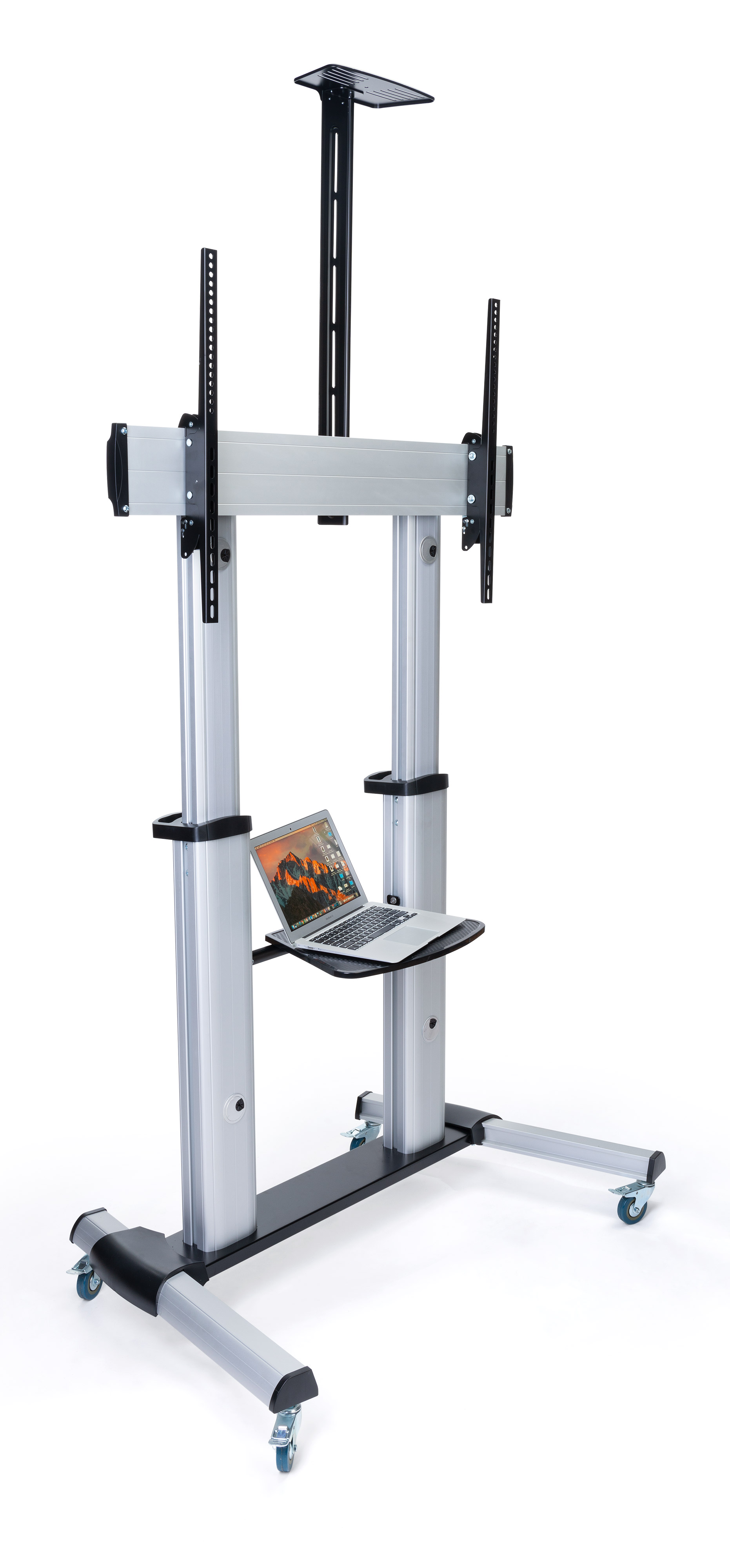 TV Stand with Camera Tray and AV Shelf, Wheels - Image 3