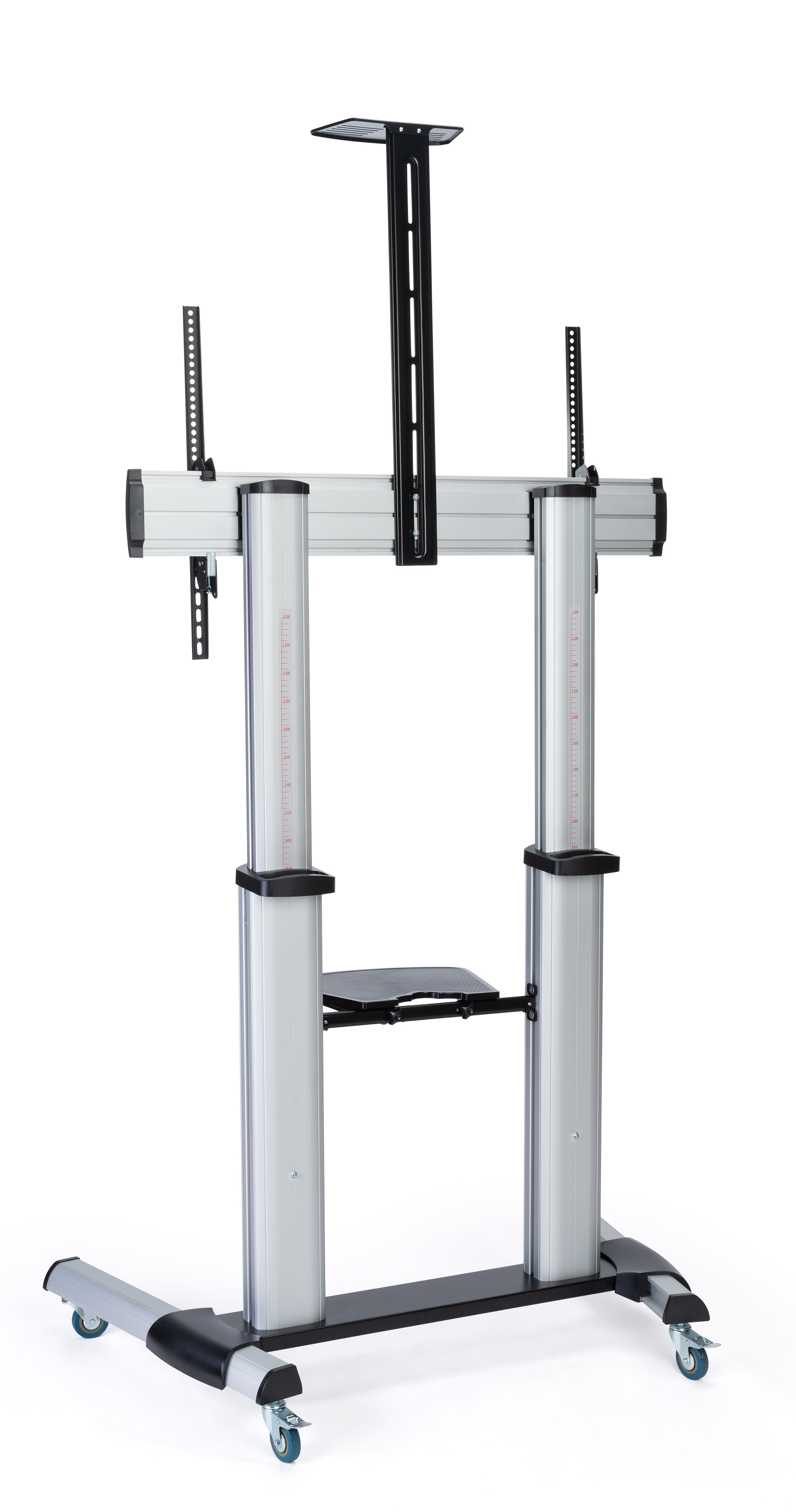 TV Stand with Camera Tray and AV Shelf, Wheels - Image 7