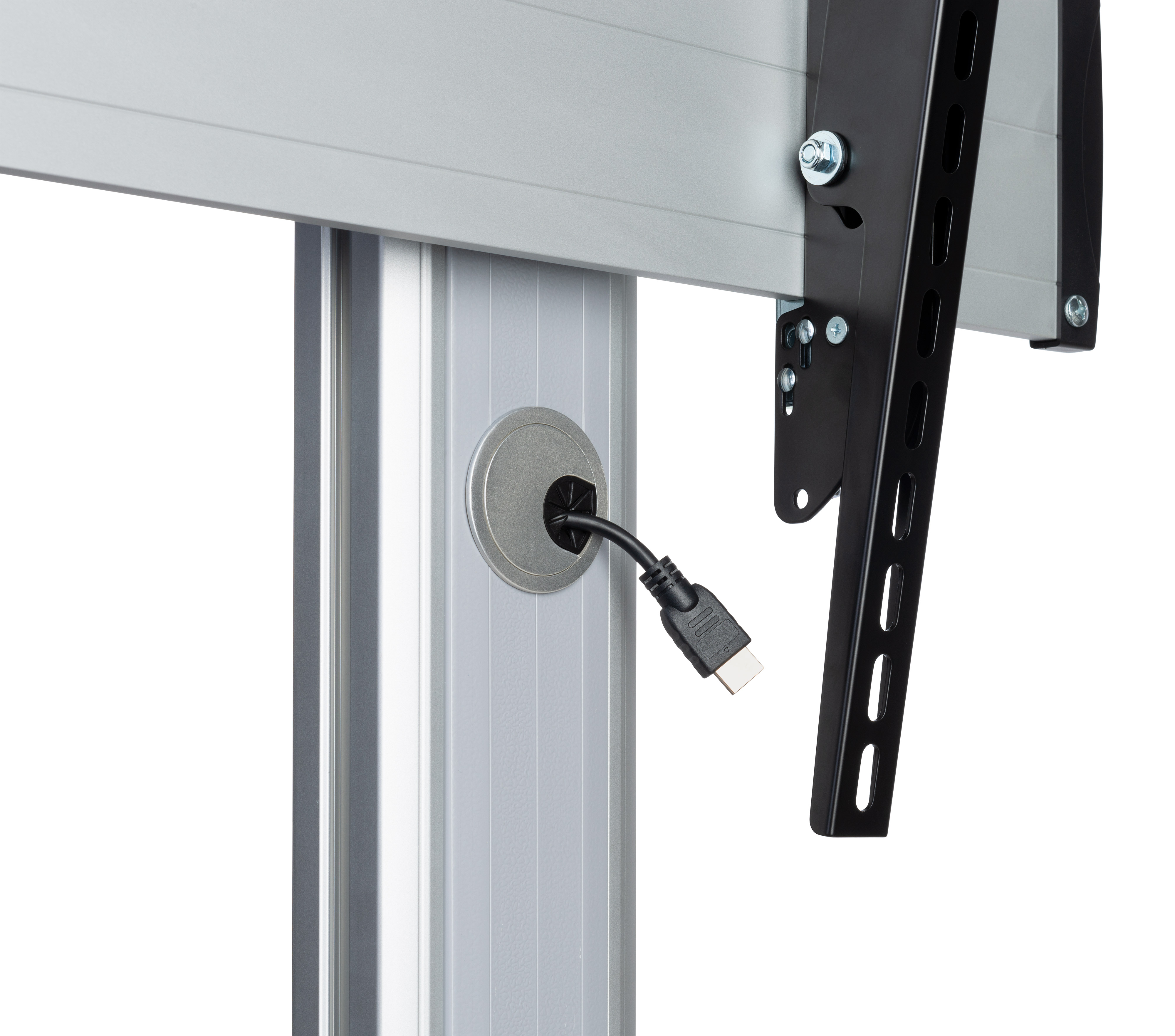 TV Stand with Camera Tray and AV Shelf, Wheels - Image 8