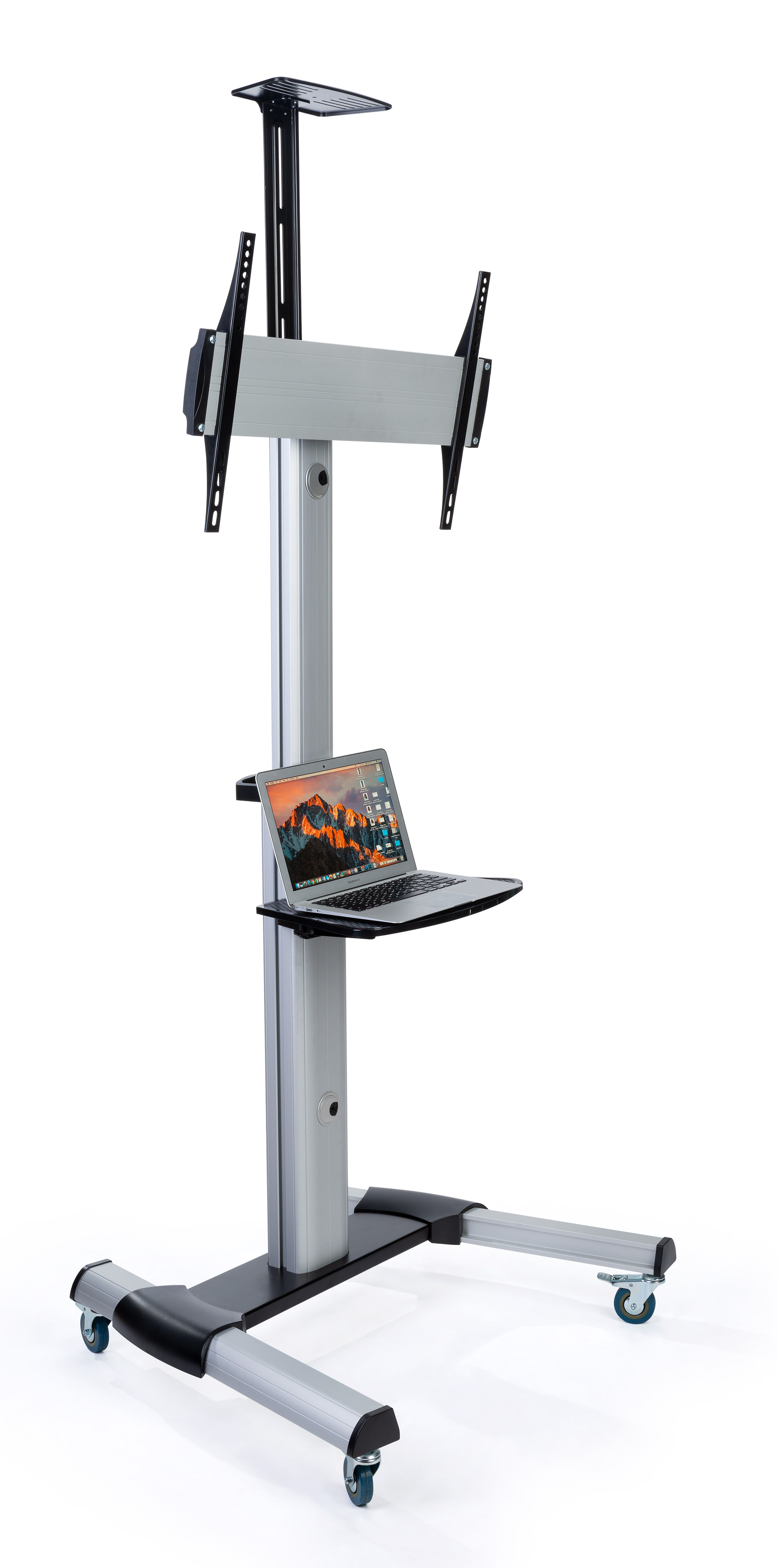 TV Stand with Camera Tray and AV Shelf, Wheels - Image 4