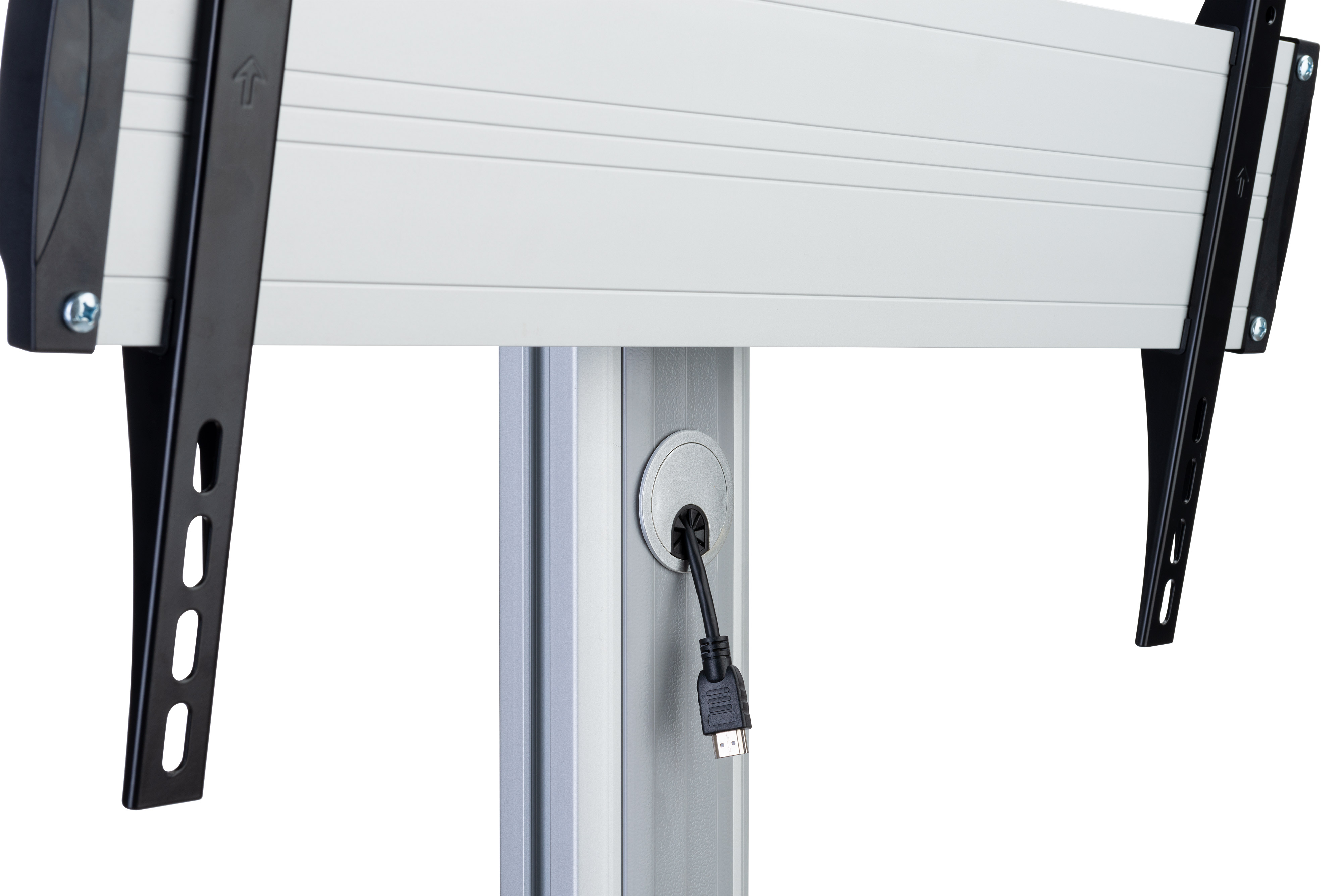 TV Stand with Camera Tray and AV Shelf, Wheels - Image 8